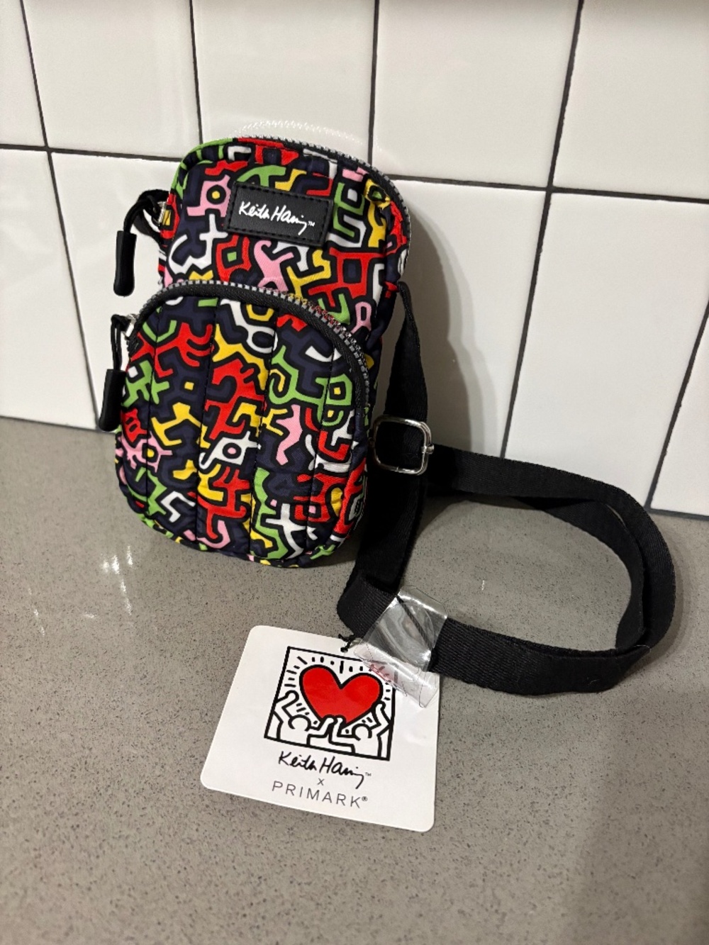 NWT colorful Keith Haring mini crossbody bag